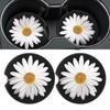 4Pcs Daisy Car Coasters for Cup Holders, Universal Non-Slip Absorbent