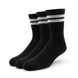 Spirit of 76 Tennis Socks 100% Made in Germany (3 x Pairs), 3 x black/white