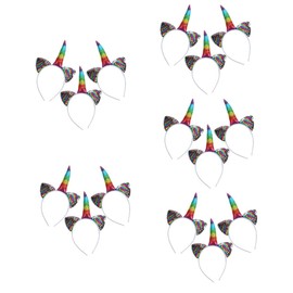 Vaguelly 15pcs Sequin Headbands for Boys and Girls Lightweight Cosplay Hair Accessories for Festivals and Parties for Dress-up and Celebrations