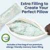Snuggle-Pedic King Size Shredded Memory Foam Sleeping Pillow - Cooling