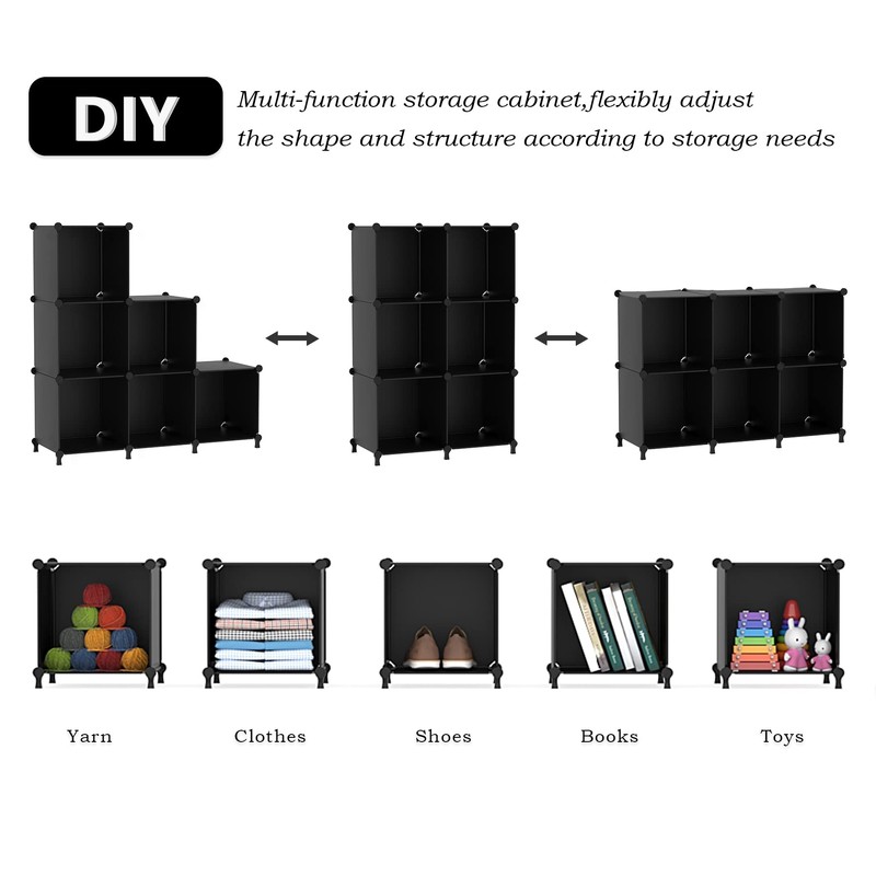 AWTATOS Cube Storage Organizer, Storage Cubes Shelves Bookshelf, 6 Cube