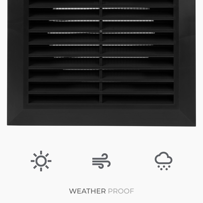 HVAC OV 4 Inch Fit - Black Plastic Vent Cover