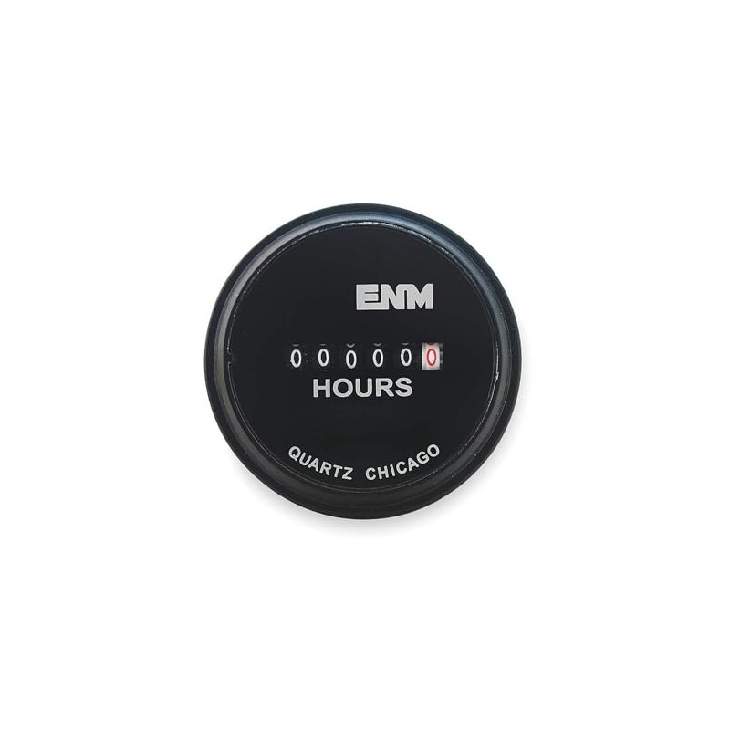 Hour Meter, Electrical, 2.31 in, Round