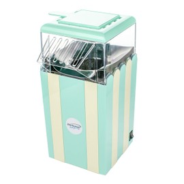 Brentwood PC-488BL Classic Striped 8-Cup Hot Air Popcorn Maker, Blue