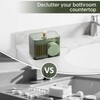 3 Slots Clear Plastic Q Tip Holder for Bathroom with