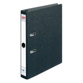 Herlitz 10842292 Hängeordner maX.file, A4, 5 cm, schwarz, aufgeklebtes Rückenschild, FSC Mix