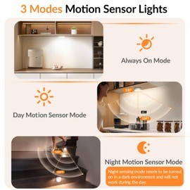 Wireless Rechargeable Step Light Motion Sensor Puck Lights with Remote Control, 3 Color Temperatures, 1500mAh Battery LED Under Cabinet Lighting, Dimmable Closet Lights for Stairs, Counter (6 Pack)