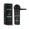 UOYOU BLACK Hair Fibres for Thinning Hair 27.5g Bottle with Applicator | Undetectable & Natural Keratin Hair Fibers Concealer for Hair Loss for Men and Women | Hair Building Fibres Powder [BLACK]