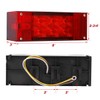 CZC AUTO 2PCS 12V LED Submersible Low Profile Rectangular Trailer