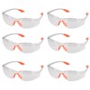 HXMJIED 6 Pcs Eye Protection Glasses, Transparent White Safety Goggles,Protective