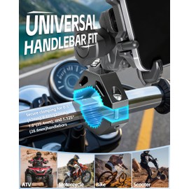 ZHILXN Anti-Theft Motorcycle Phone Mount with Vibration Dampener for ATV