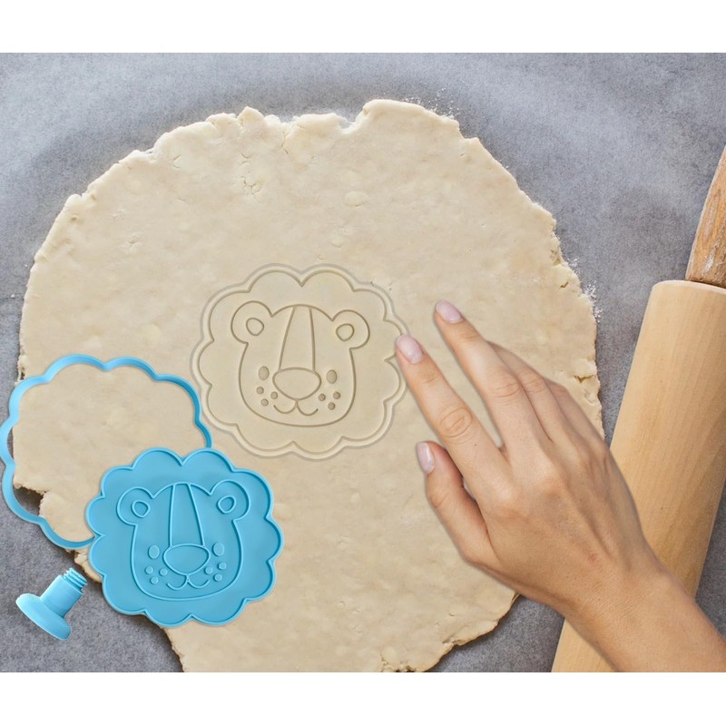 Moose Goods Safari Zoo Animal Cookie Cutters and Stamp –