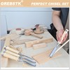 GREBSTK 11in Wood Chisel Set for Woodworking, 4pcs Chrome Vanadium