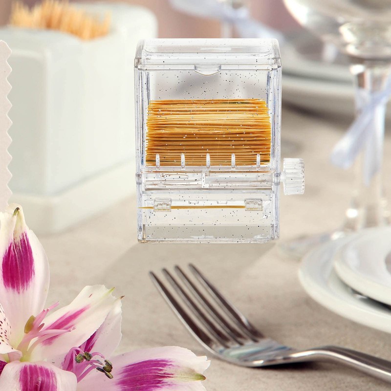Tessco for you 4 Pieces Toothpick Dispenser Creative Clear Knob