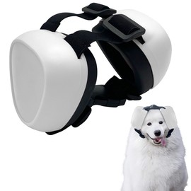 AFWUDI Dog Noise Cancelling Headphones, 29dB NRR Dog Ear Muffs for Hearing Protection (White, Medium)