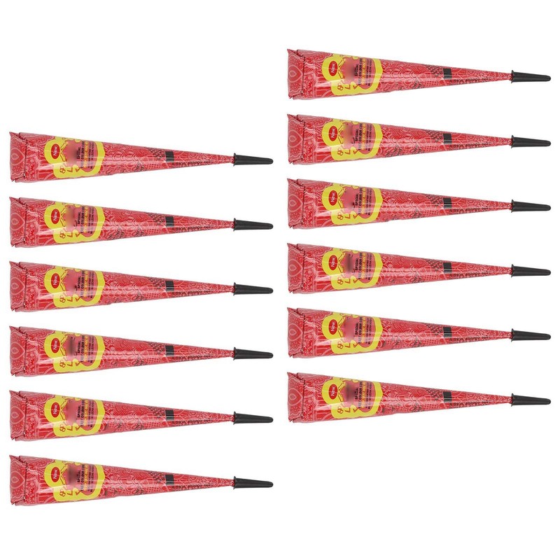 12pcs 0.9oz Temporary Tattoo Paste Red Professional Waterproof Safe DIY