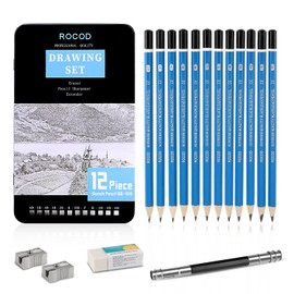 Profession sketch pencils 6B to 4H for kids and adults drawing,Art graphite pencil for artists beginner sketching.