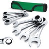 SK Stubby Ratcheting Wrench Set, Combination Wrench Set, 7-Piece, Metric,