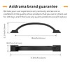 Asidrama 10 Pack 4 Inch(102mm) Matte Black Kitchen Cabinet Handles,