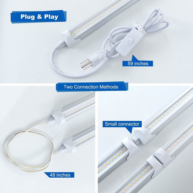 WAHADI (Pack of 6) 4FT LED Shop Light 24W 4