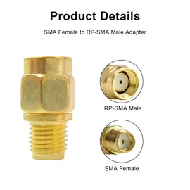 SPTSSWET SMA Female to RP-SMA Male Adapter RF Coax Antenna Barrel Connector WiFi Antenna Connector for WiFi Drone Signal Booster Router 2 Pack