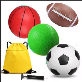 6 Inch PVC Mini Basketball for Indoor Basketball Mini Hoops, Soft 6" Rubber Small Repacement Basketball for Over Door Basketball Hoop Sets, Little Basketballs for Pool Red (5 PCS with Air Pump)