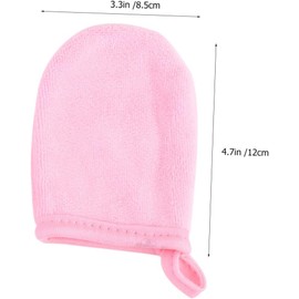 Juego De 3 Guantes Desmaquillantes Guantes De Limpieza Facial Almohadillas Suaves Para El Cuidado Corporal (3 Unidades)