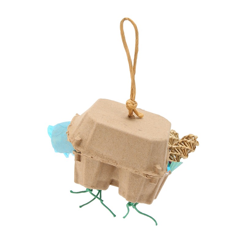 Bird Foraging Box Toys Fun Colorful Shredding Paper Sola Wood