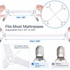 Premium Sheet Straps, Adjustable Crisscross Fitted Sheet Clips (2, White)