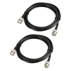 TOP-VIGOR 2pcs RG58 Coaxial Cable 12Ft/3.66M BNC Male to BNC Male, 50 Ohm Low Loss Coax Cable for HAM & CB Radio, Antenna Analyzer, Security CCTV Camera