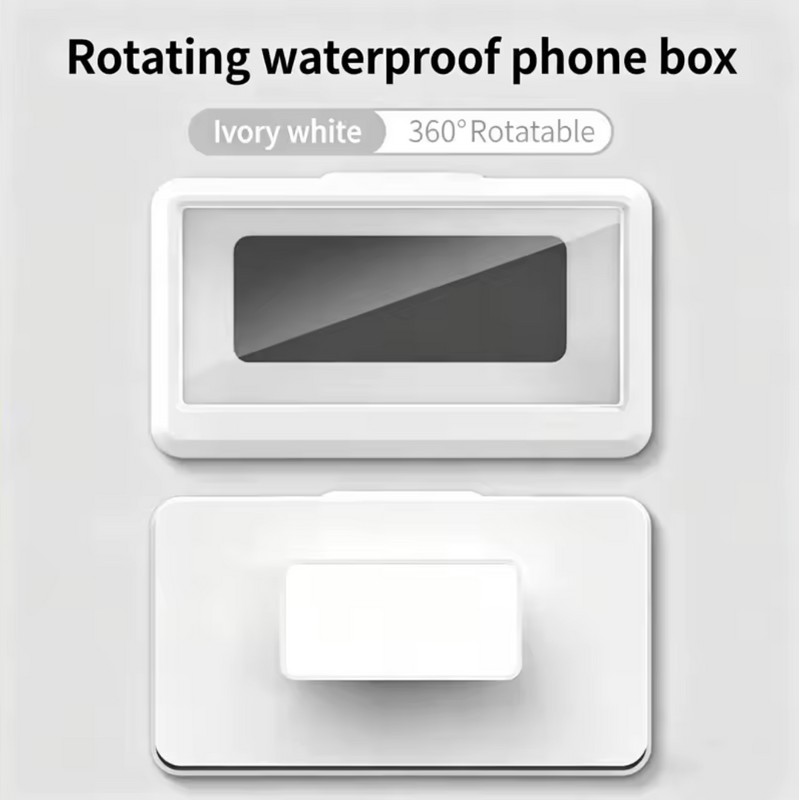 360° Rotating Wall Mounted Waterproof Phone Holder for Bathroom &