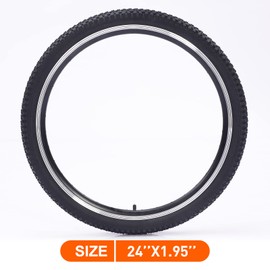 WEEROCK Bike Tire 24 x 1.95 Inch Bicycle Tire Folding Bead Replacement Tyre for MTB Mountain Bike
