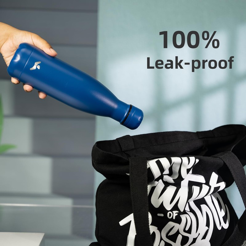 Konokyo Insulated Water Bottles,17 oz Double Wall Stainless Steel Vacumm