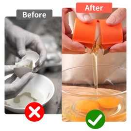 Egg Shell Opener 3-Pack – Easy Crack & Clean Boiled Egg Cracker Tool, High-Efficiency Egg Breaker for Shell Removal, Practical Kitchen Gadget in Orange, Pink & Yellow