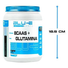 Blu-e Supplements BCAAs Glutamina Polvo Sabor Natural 1kg Aminoácidos