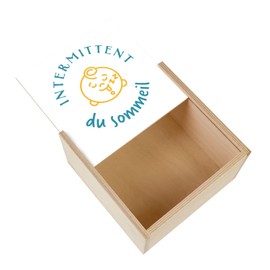 Box aus Holz – Intermittierende Schlaf-Intermittierende Witz für Babys (11 x 11 x 3,5 cm)
