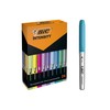 Bic Marking Permanent Markers - Assorted Intense/Pastel/Metallic Colours, Assorted Colours,