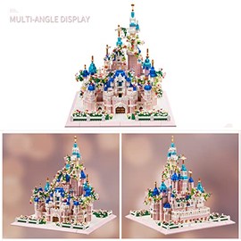 Kadablk Architecture Castle con serie de flores, juegos de construcción de microbloques para adultos y adolescentes, más de 4000 bloques de construcción de ladrillos, versión actualizada