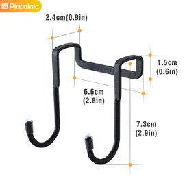 Pack of 4 Door Hooks, Double Hooks, Stainless Steel Cupboard Door Hooks, Door Hanger Hooks, Door Hooks for Hanging, Coat Hooks, Door Hook Rail, Cabinet Hooks, Drilling Hooks, Shower Hooks for Kitchen,