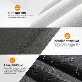 Kayme 7 Layers Heavy Duty Truck Cover Custom Fit GMC Sierra 1500 (2002-2018) Regular Cab LB Long Bed.Truck Car Cover Waterproof All Weather, Full Pickup Cover Outdoor Rain UV Protection.Black