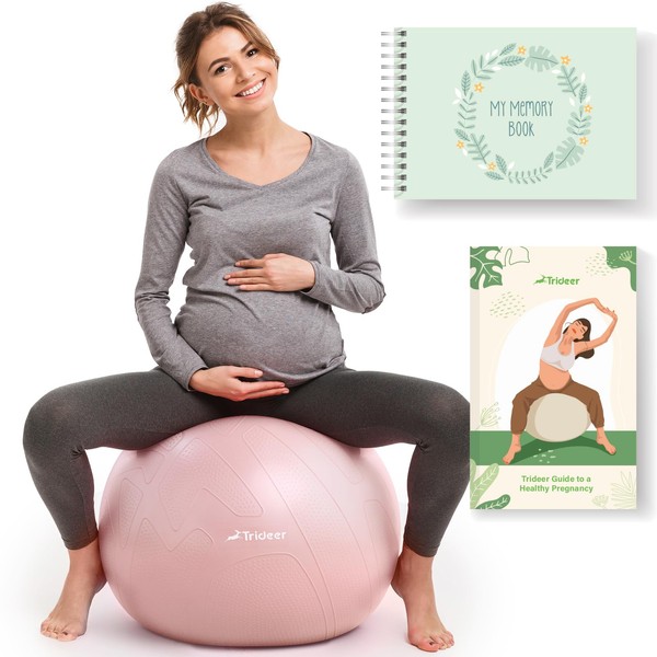 Trideer Pregnancy Ball Birthing Ball, 1.7mm Extra Thick Yoga Ball