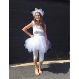 Gardenwed Ladies’ 1950s-Style Short Rockabilly Tutu / Tulle Skirt / Crinoline Skirt / Ballet Skirt - White, size: m