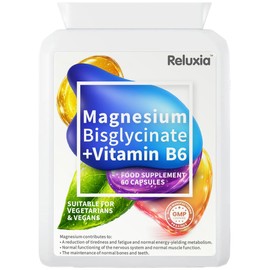 Magnesium Bisglycinate 300mg + Vitamin B6 – High Absorption Chelated Magnesium Supplement – Supports Reduction of Tiredness & Normal Muscle Function – Vegan Capsules – 60 Capsules
