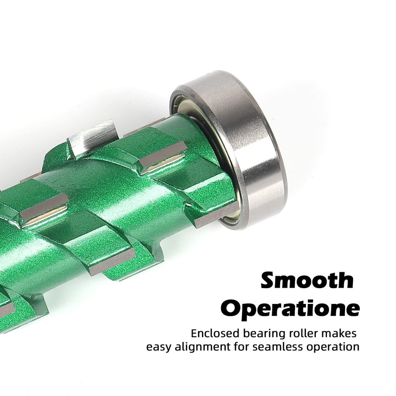 KOWOOD PRO Flush Trim Router Bit(20 Flutes) 1/2" Shank,2-3/4"Cut Length