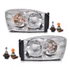 G-PLUS Headlights Assembly w/Bulbs,Fit For Dodge Ram 1500 2006-2008/Ram 2500