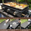 KingChii 28" Tabletop 3-Burner Griddle Portable Gas Grill with Rear