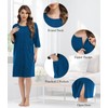 ANLIQI Womens Robes Knee Length 100% Cotton Bathrobes for Women