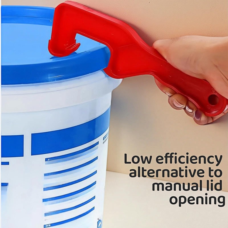 5 Gallon Paint Can Opener Tool - Heavy-Duty Red Plastic