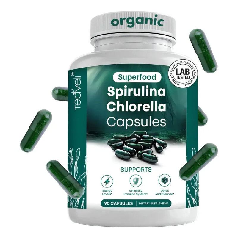 Teaveli Suplementos espirulina clorella Cápsula