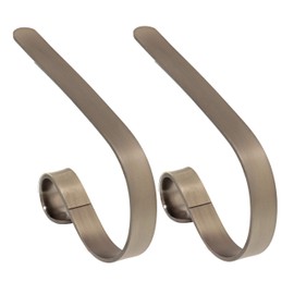 Haute Decor The Original MantleClip Stocking Holder - 2 Pack (Brushed Nickel)